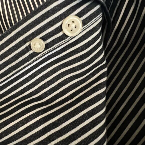 Chaps size L black and white striped button down shirt - Picture 10 of 10